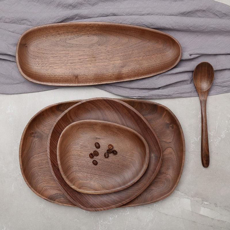 Irregular-Shaped Wooden Plate