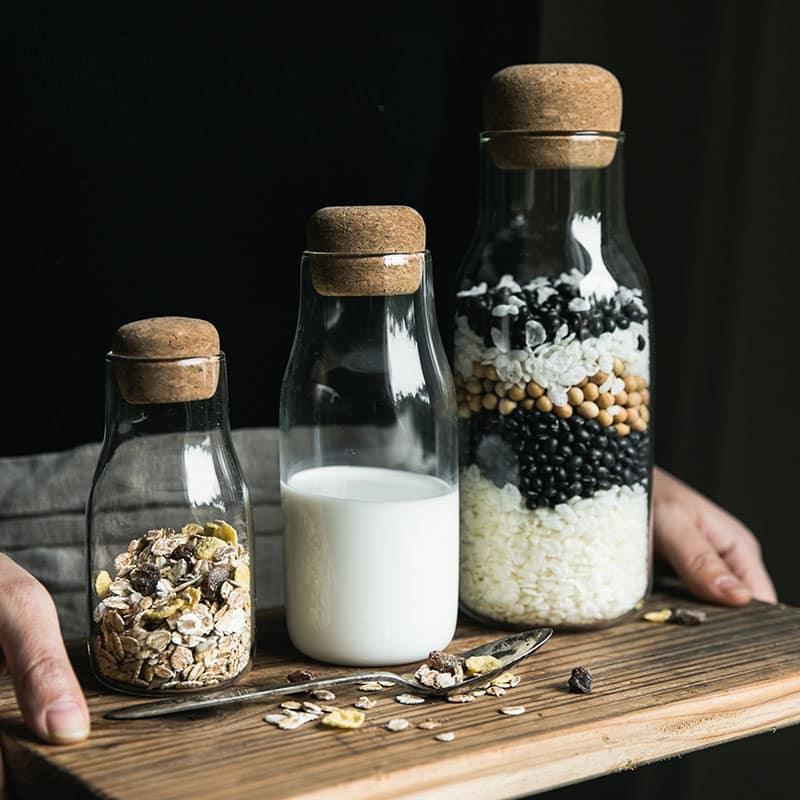 Japanese Style Cork Stopper Jar - Trendha