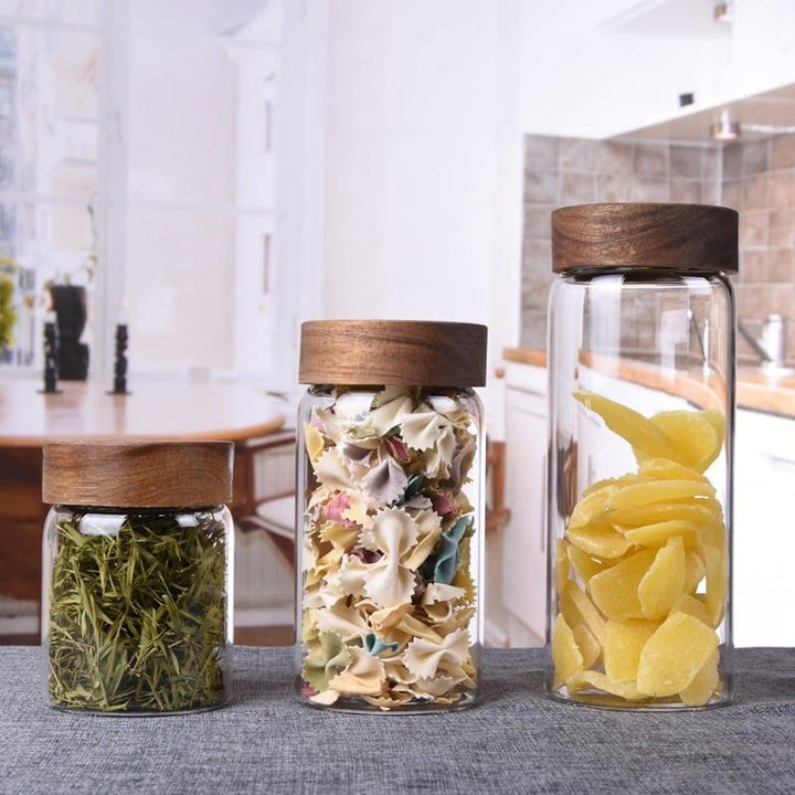 Kitchen Transparent Glass Storage Jars - Trendha