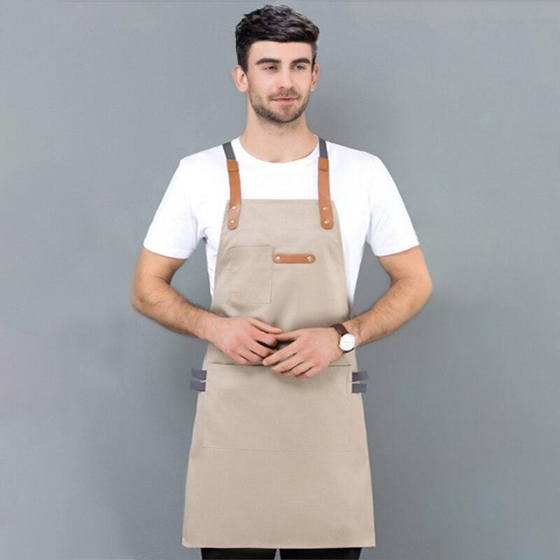 Long Denim Apron with Cooking Hat - Trendha