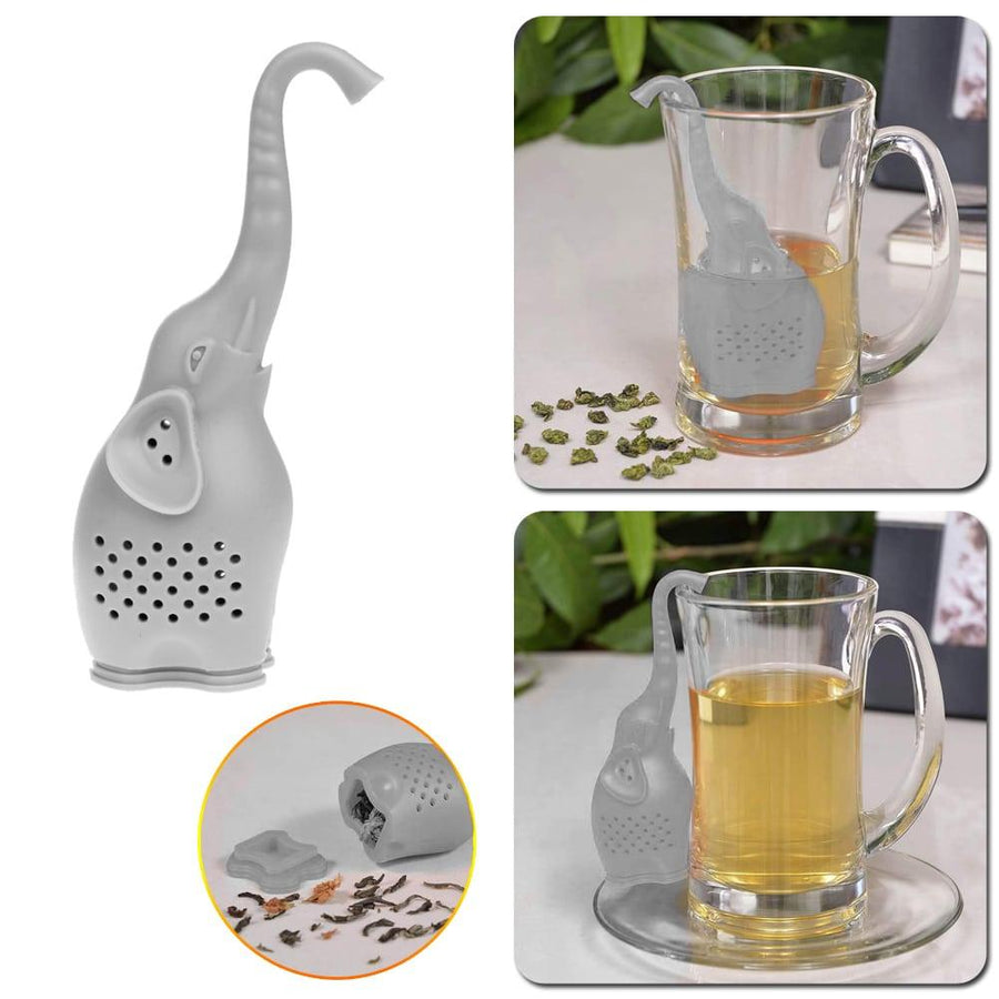 Lovely Elephant Shaped Eco-Friendly Silicone Tea Strainer - Trendha