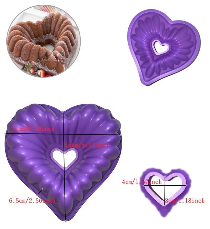 Lovely Heart Shaped Eco-Friendly Silicone Baking Mold - Trendha