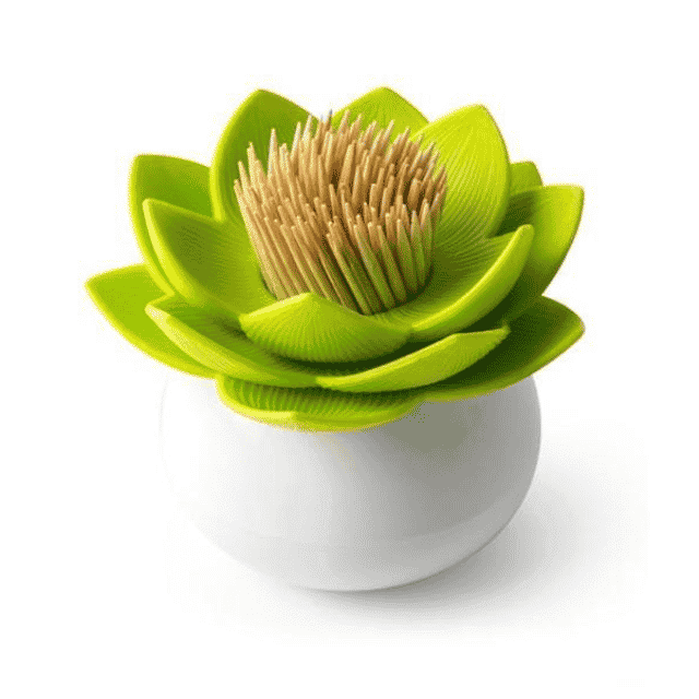 Lovely Lotus Shaped Eco-Friendly Plastic Toothpicks Holder