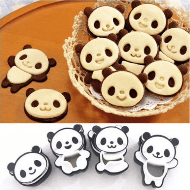Lovely Panda Shaped Eco-Friendly Plastic Cookie Cutters Set