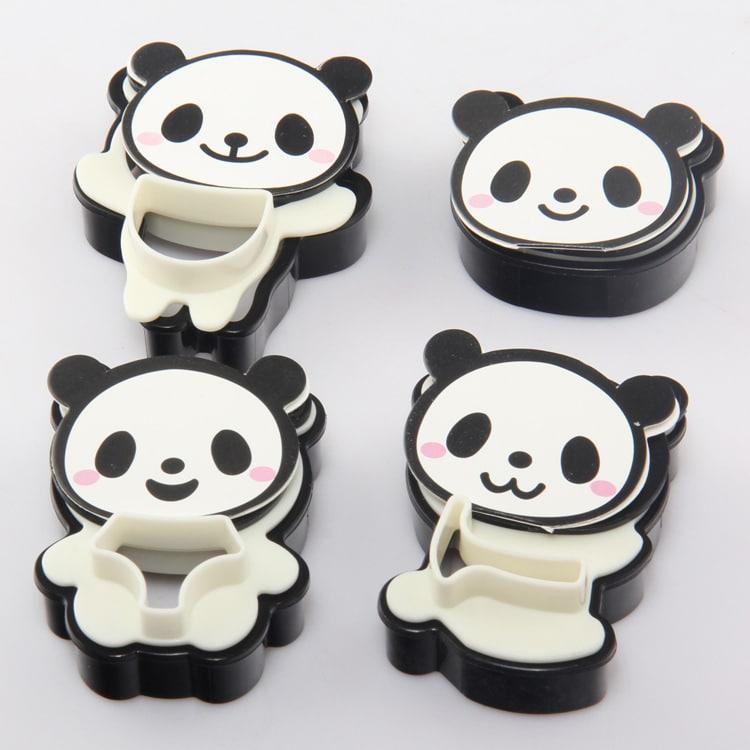 Lovely Panda Shaped Eco-Friendly Plastic Cookie Cutters Set - Trendha