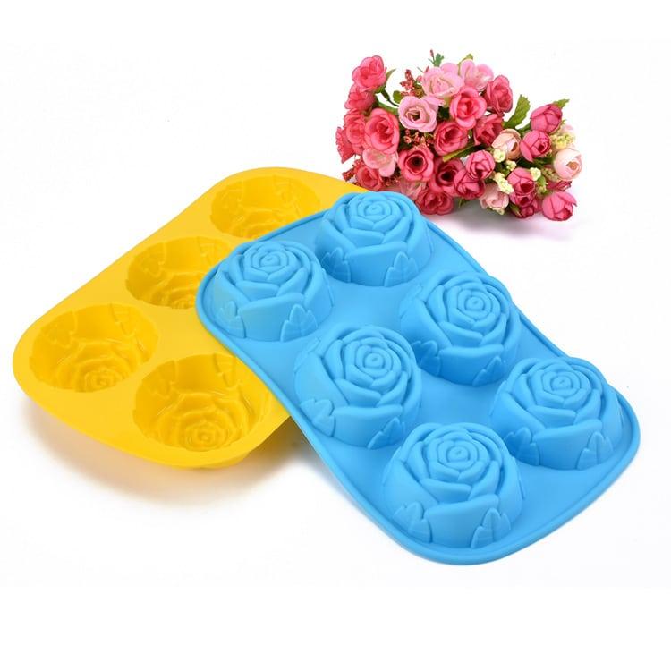 Lovely Roses Shaped Eco-Friendly Silicone Baking Mold