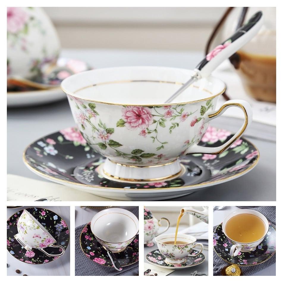 Luxury Ceramic Bone China Coffee Cup Set - Trendha