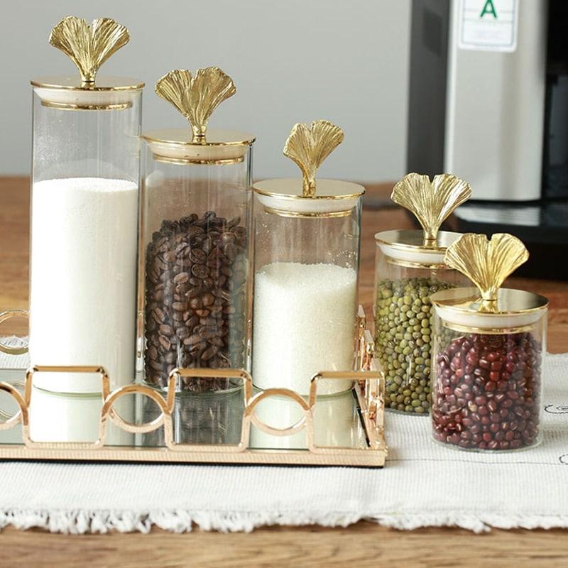 Luxury Gold Storage Can with Lid - Trendha