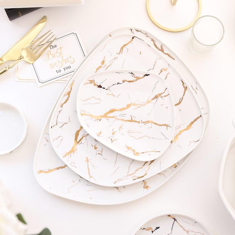 Marble Ceramic Plate - Trendha