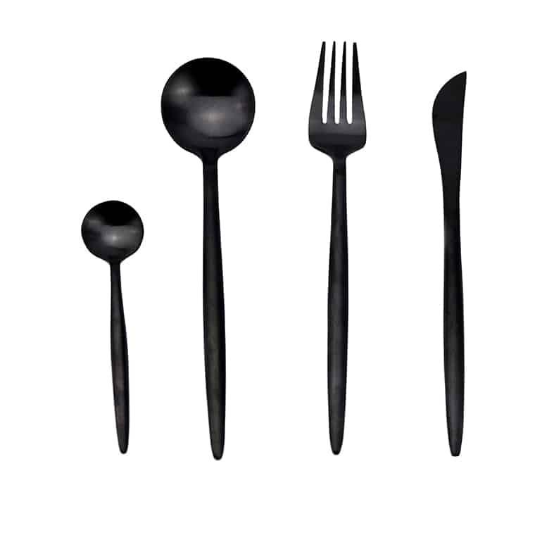 Matte Black Tableware Set - Trendha