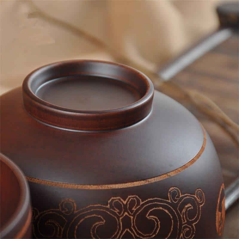 Mongolian Style Wooden Bowl - Trendha