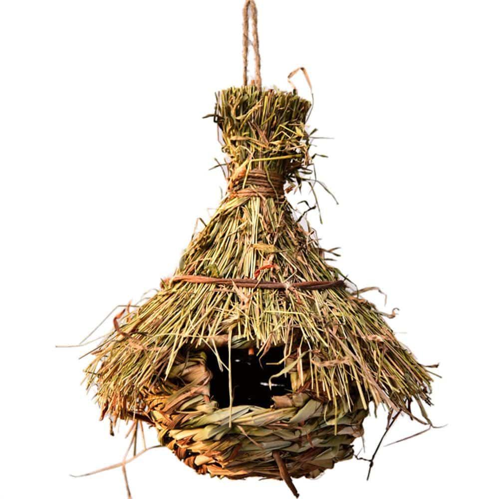 Natural Grass Vine Outdoor Bird House - Trendha