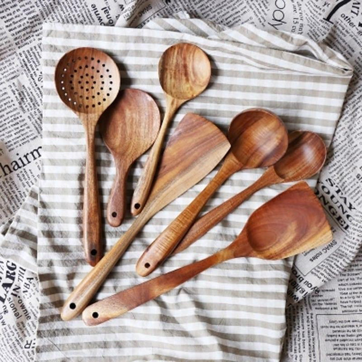 Natural Wood Cooking Spoons - Trendha