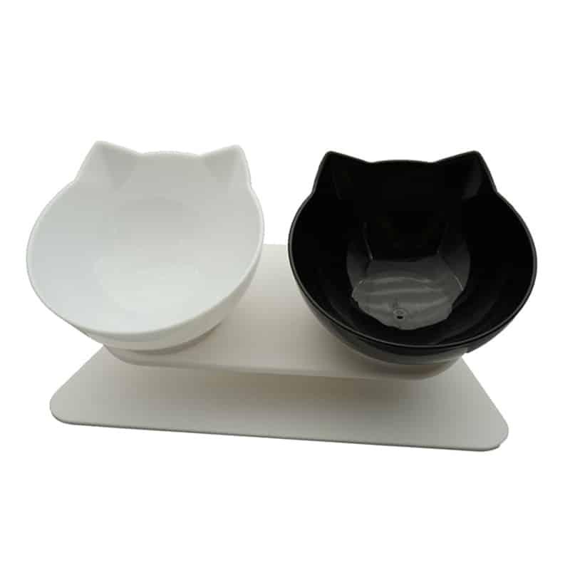 Cat-Ear Pet Feeding Bowl with Single or Double Stand Options