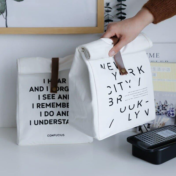 Nordic Canvas Lunch Bag - Trendha