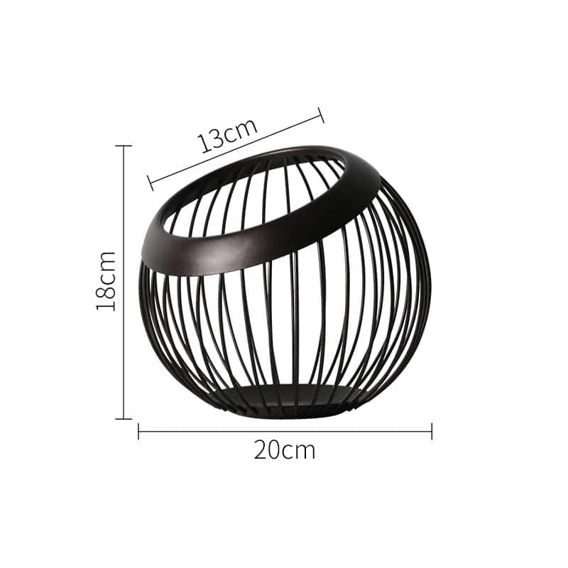Nordic Hollow Metal Drain Basket in Black - Trendha
