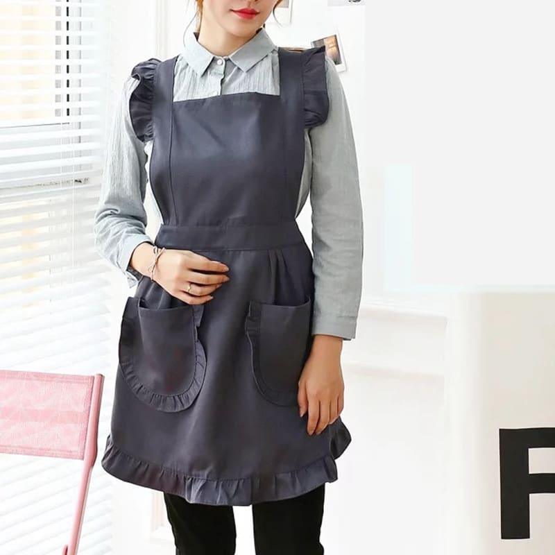 Nordic Linen Pleated Skirt Style Apron for Women - Trendha