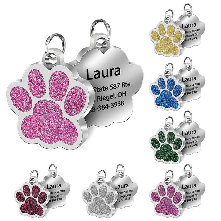 Paw Shaped Personalized Pet ID Tag - Trendha