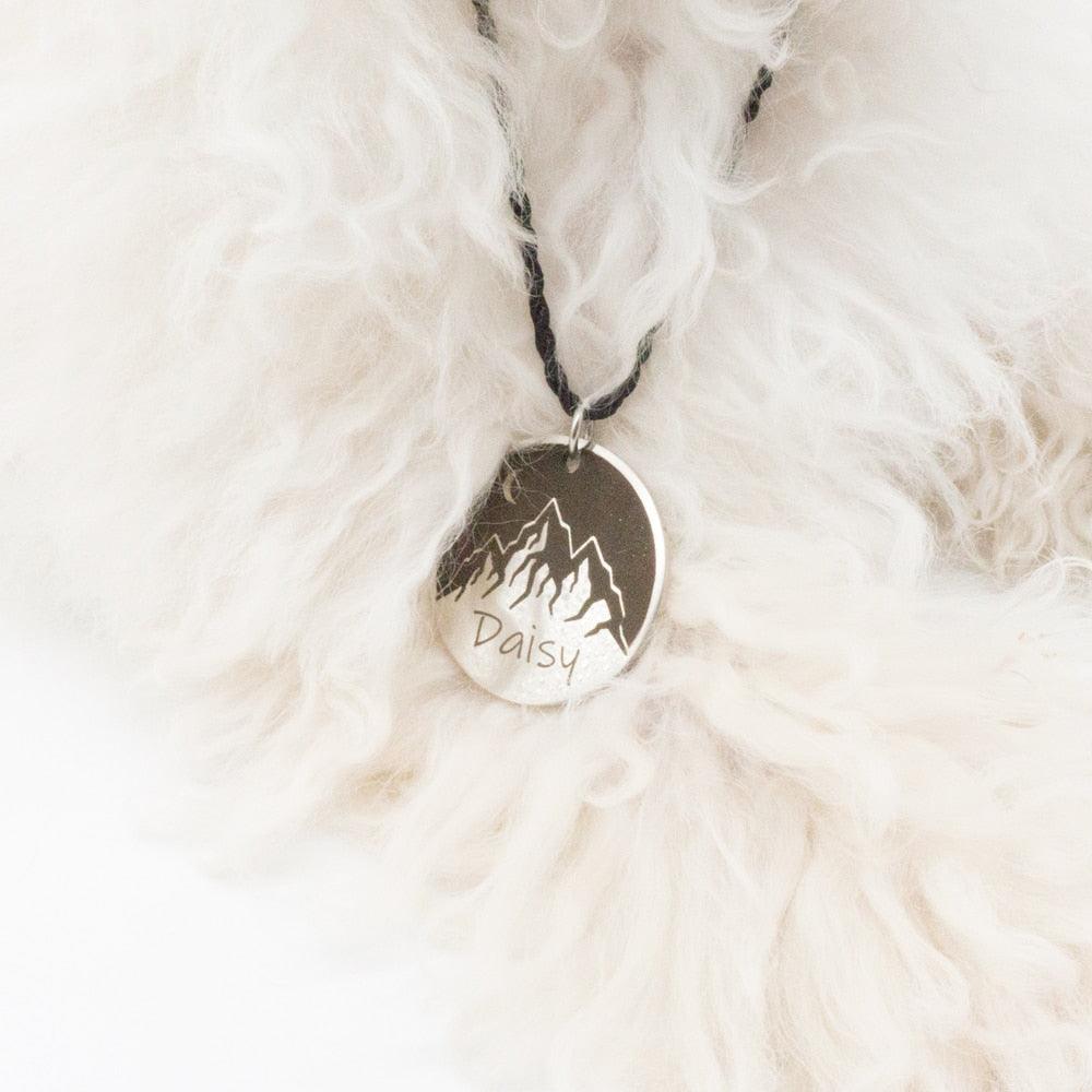 Personalized Engraved Round Dog ID Tag - Trendha