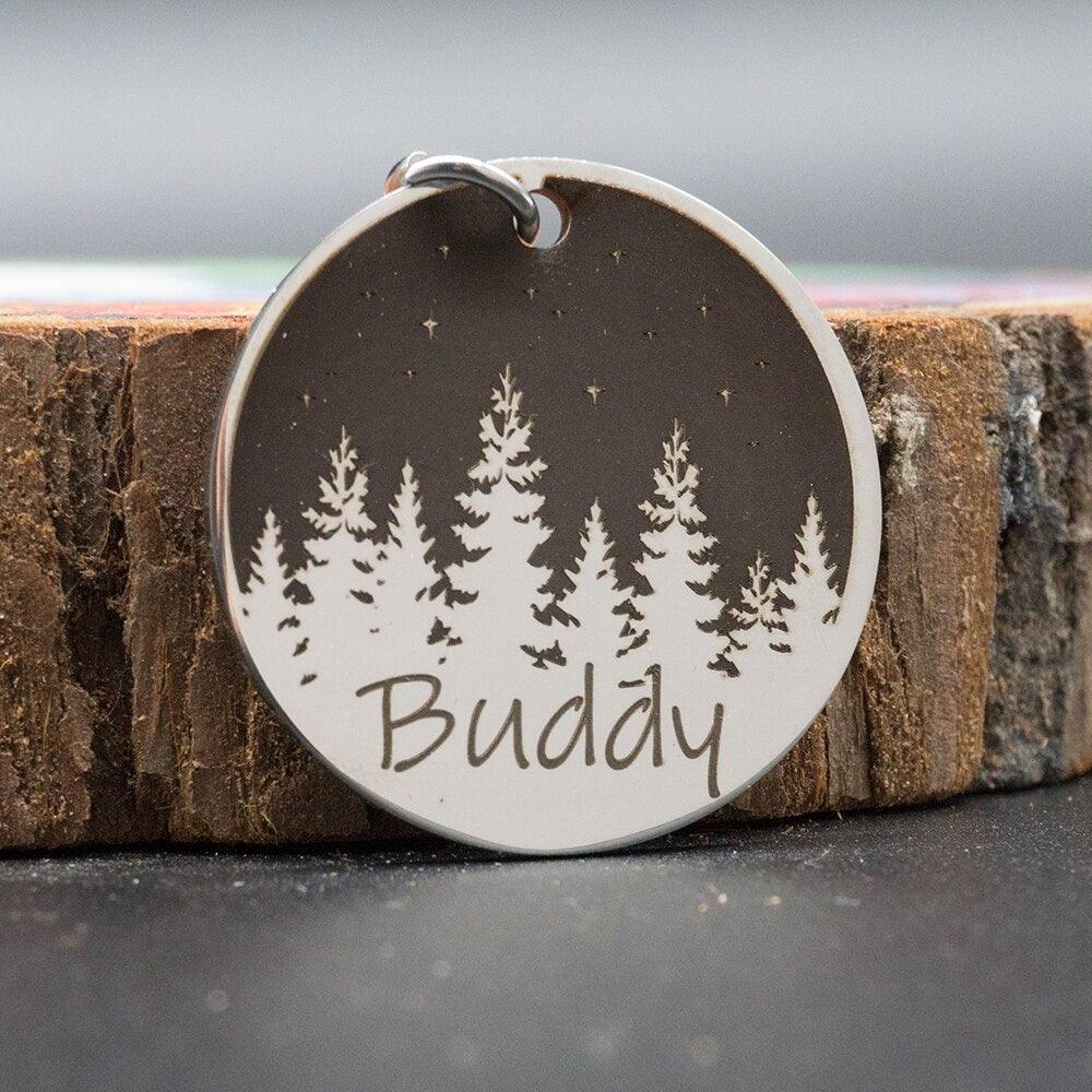Personalized Engraved Round Dog ID Tag - Trendha