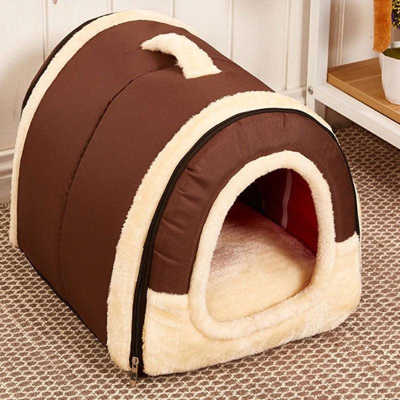 Pet's Collapsible Design Printed Warm Bed - Trendha