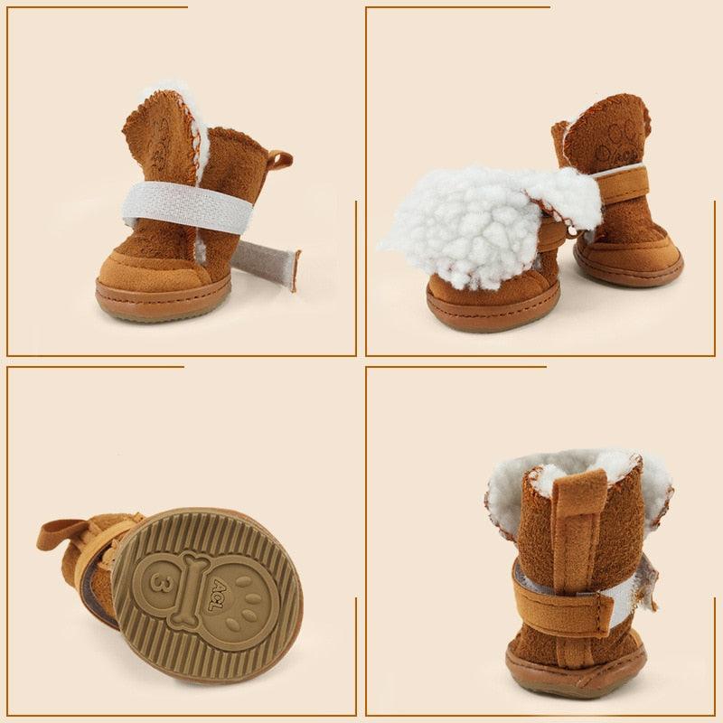 Pet's Plush Winter Socks 4 Pcs Set - Trendha
