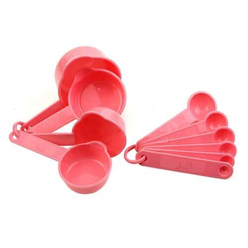 Pink Baking Measuring Cups / Spoons 10 pcs Set - Trendha