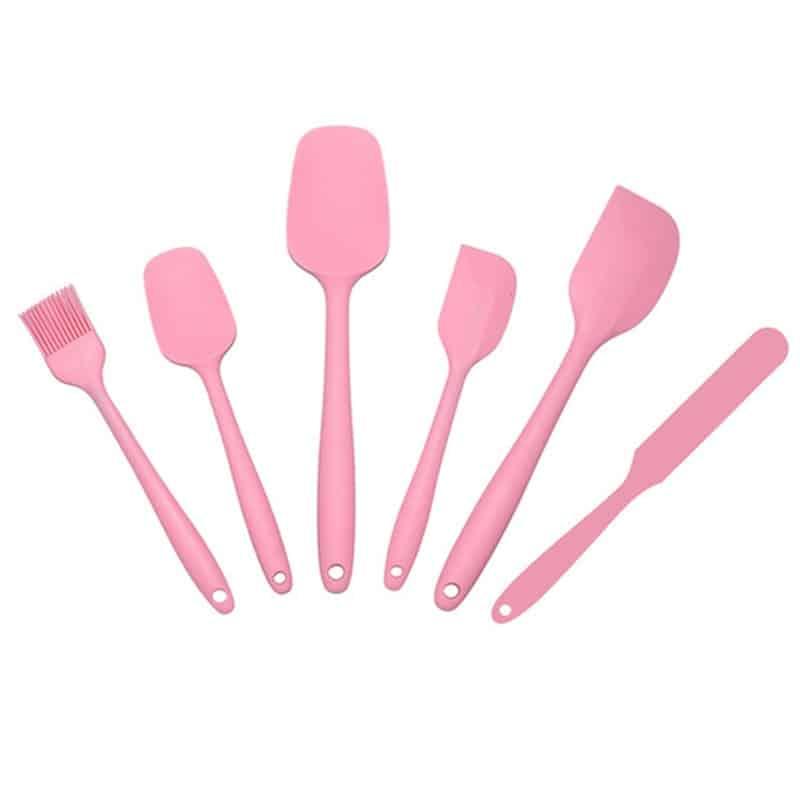 Pink Silicone Baking Tools 6 pcs Set - Trendha