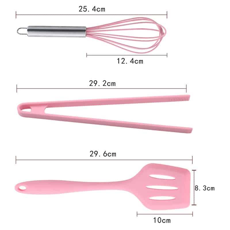 Pink Silicone Cooking Tools 6 pcs Set - Trendha