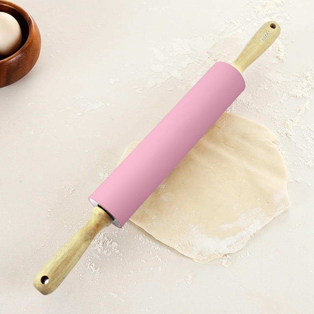 Pink Stainless Steel / Silicone Rolling Pin - Trendha