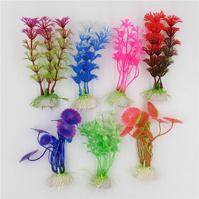 Plastic Multicolored Aquarium Plants - Trendha