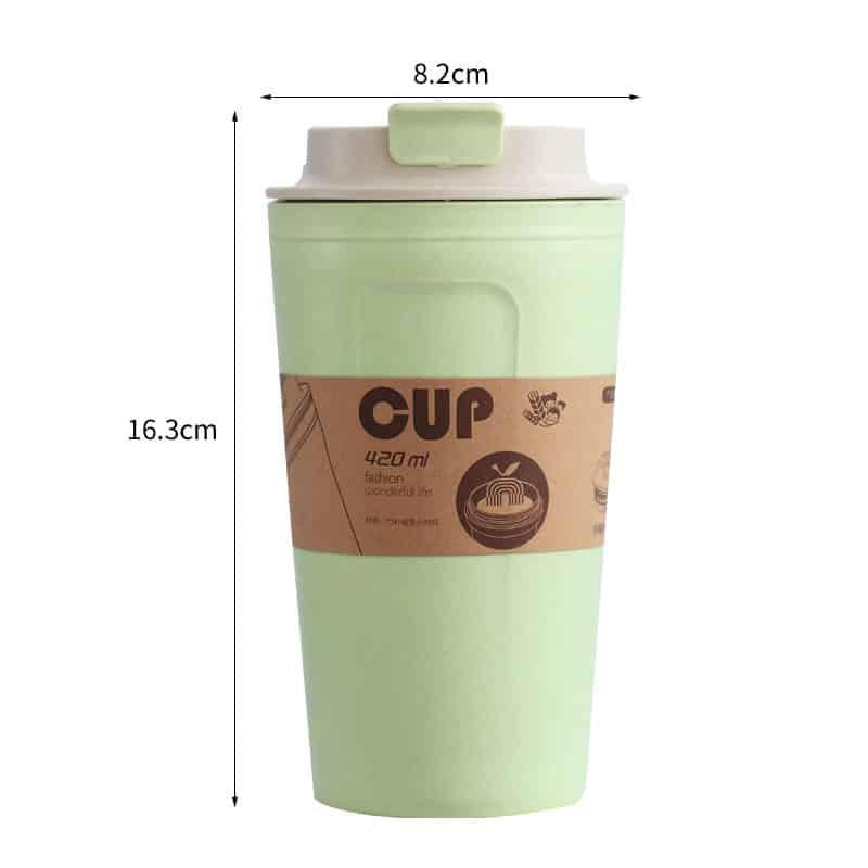 Portable Bamboo Fiber Coffee Mug with Lid - Trendha