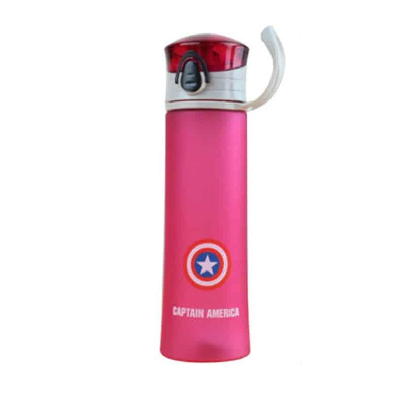 Portable Fitness Water Bottle with Superheroes Print - Trendha