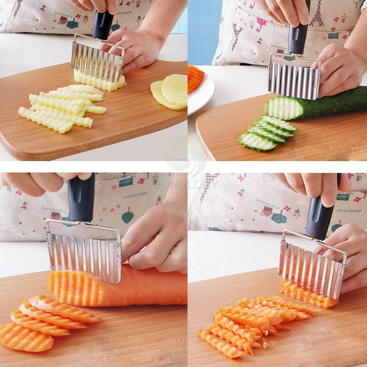 Portable Stainless Steel Potato Cutter - Trendha