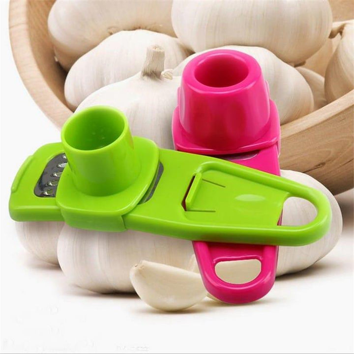 Practical Plastic and Stainless Steel Garlic Cutter - Trendha
