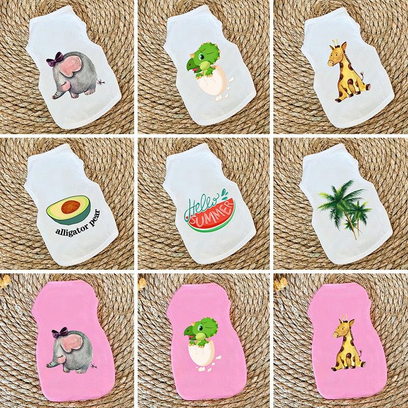 Printed Summer Cat T-Shirt - Trendha