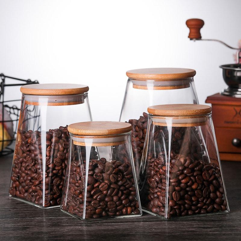 Pyramid Shaped Glass Spice Jar