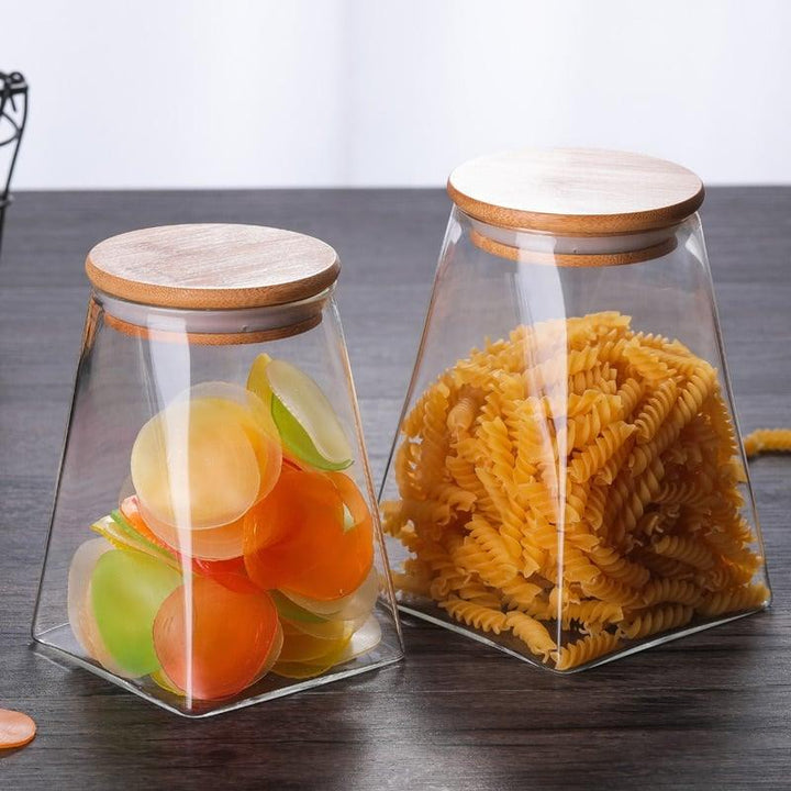Pyramid Shaped Glass Spice Jar - Trendha