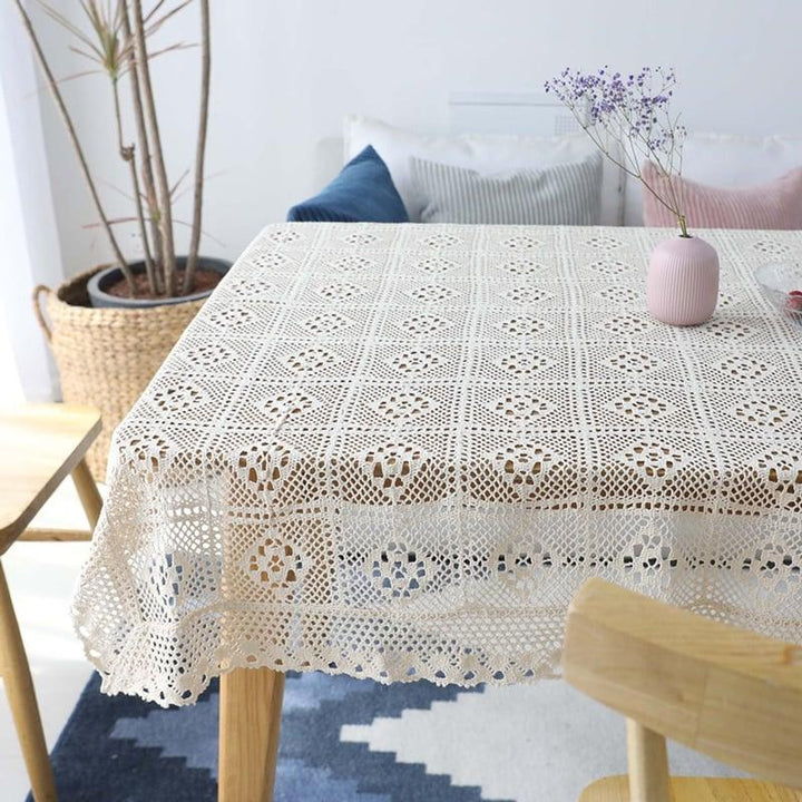 Rectangle Cotton Lace Tablecloth - Trendha