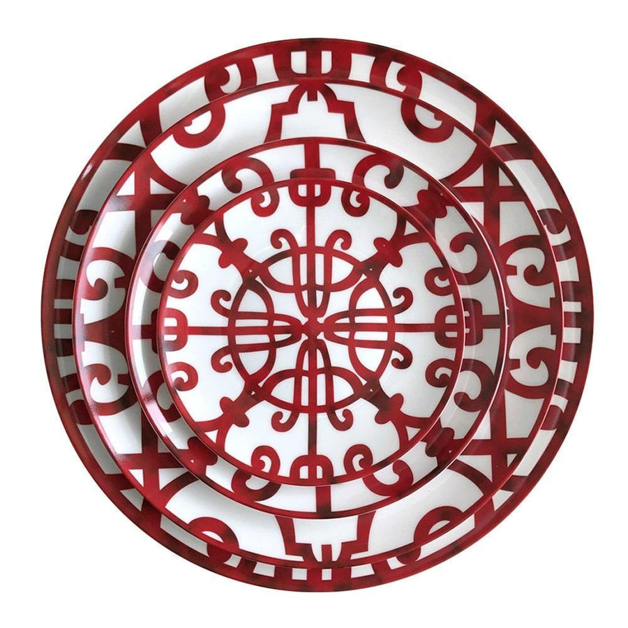 Red Pattern Ceramic Plate - Trendha