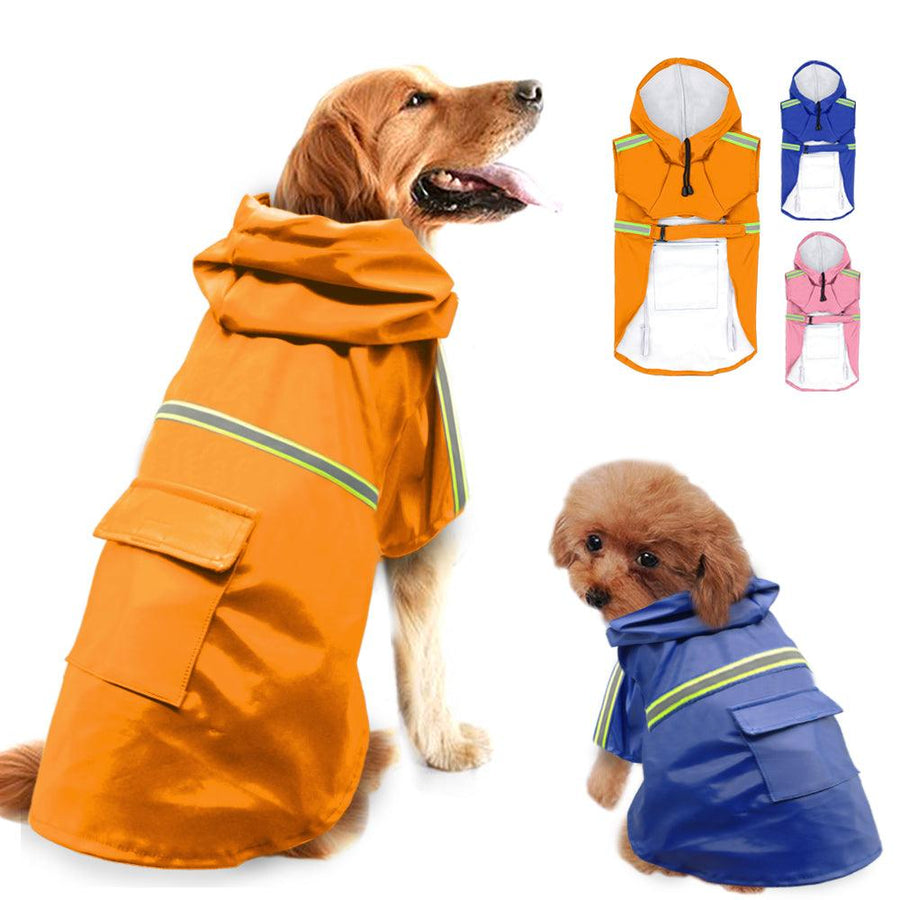 Reflective Raincoat Waterproof For Dogs - Trendha