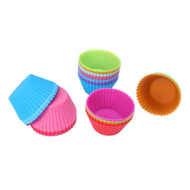 Reusable Round Shaped Eco-Friendly Silicone Cupcake Molds Set - Trendha