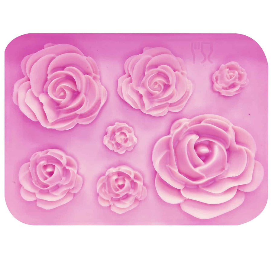 Rose Flowers Shaped Silicone Cake Mold - Trendha