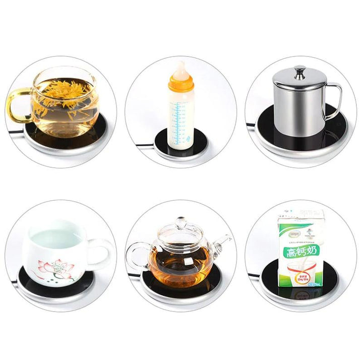 Round Coffee Cup Warmer with Timer - Trendha