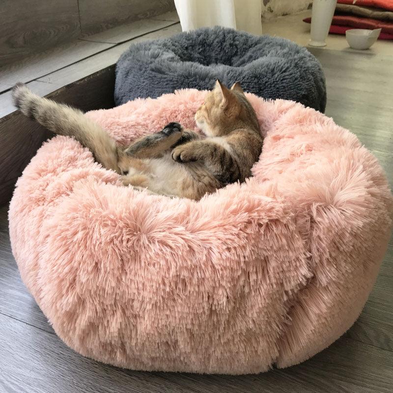 Round Plush Soft Bed for Pets