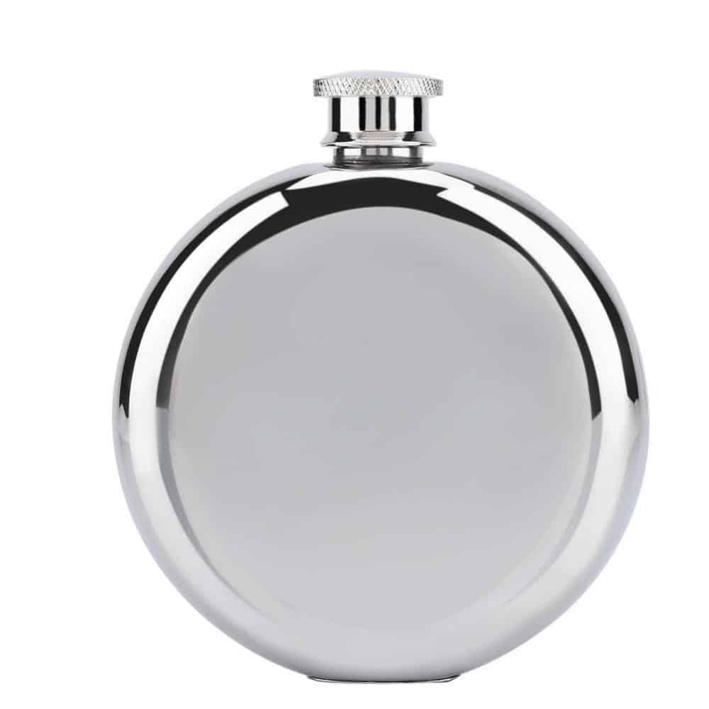 Round Stainless Steel Hip Flask