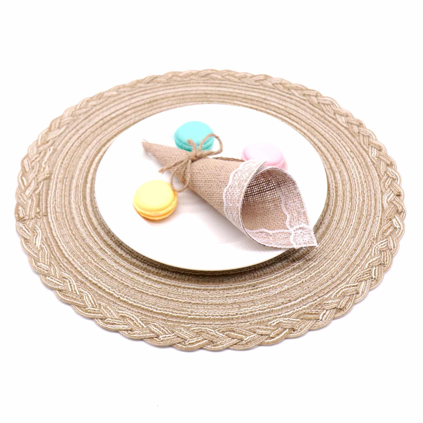 Set of 4 Round Table Placemats - Trendha