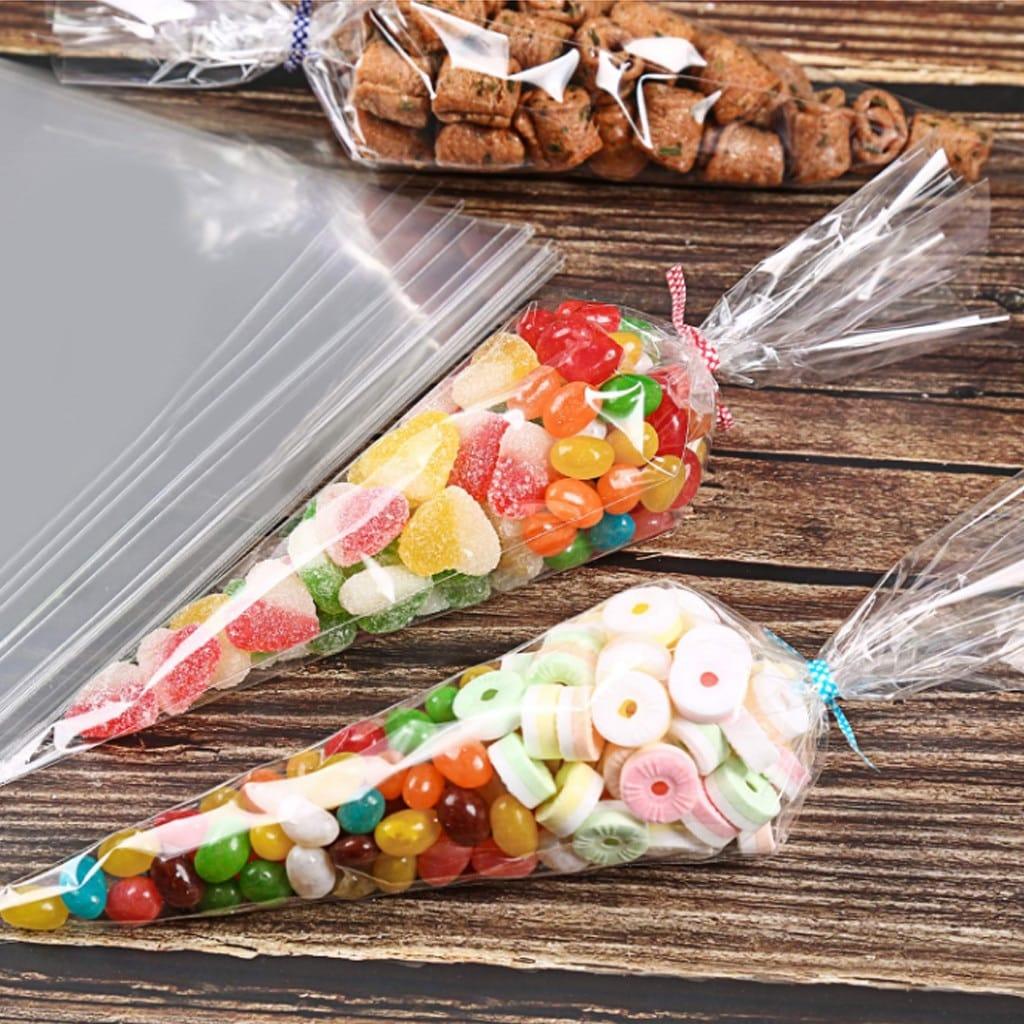 Clear Plastic Cone-Shaped Packing Bags