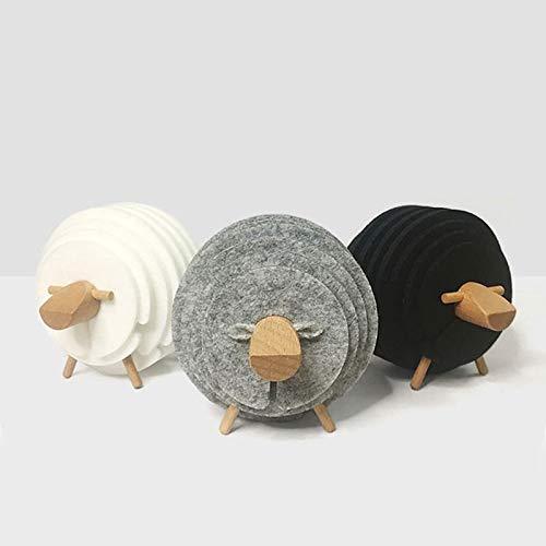 Sheep Shape Cup Coasters Set - Trendha