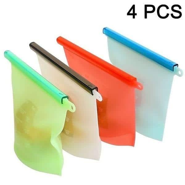 Silicone Food Bag 4 Pcs Set